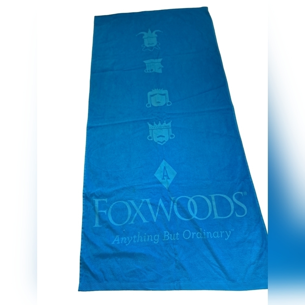 FOXWOODS Resort turkish cotton beach towel blue coastal cards king queen casino